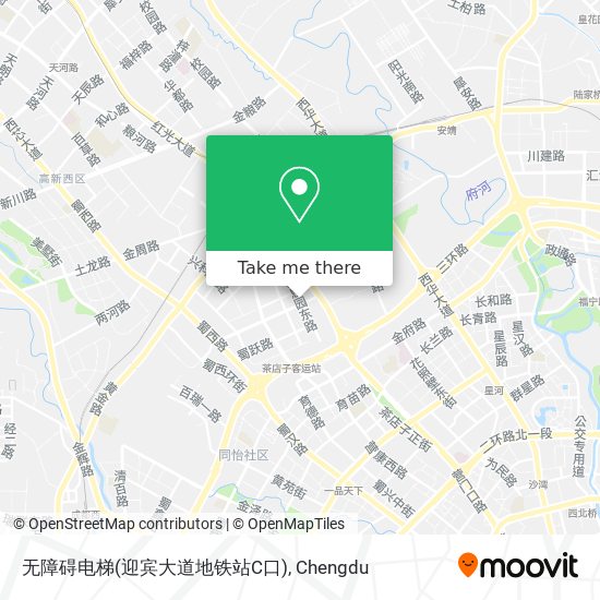 无障碍电梯(迎宾大道地铁站C口) map