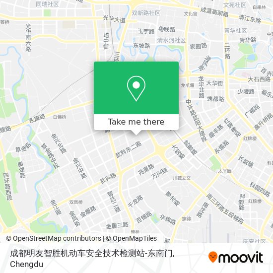 成都明友智胜机动车安全技术检测站-东南门 map