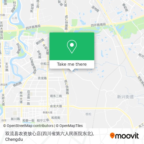 双流县农资放心店(四川省第六人民医院东北) map