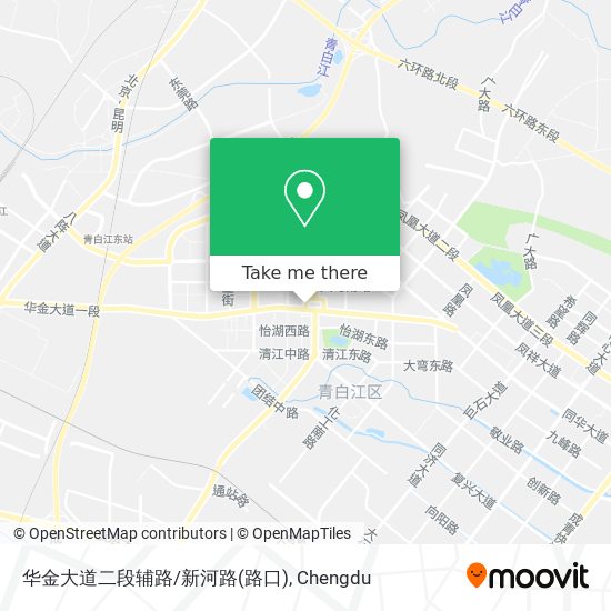 华金大道二段辅路/新河路(路口) map