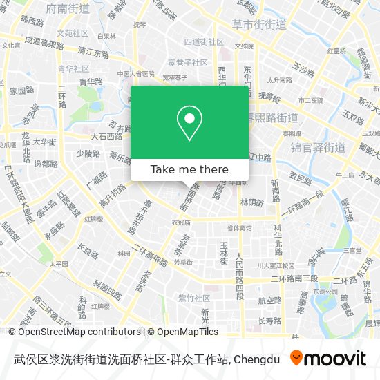 武侯区浆洗街街道洗面桥社区-群众工作站 map