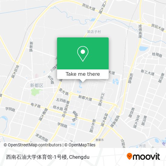 西南石油大学体育馆-1号楼 map