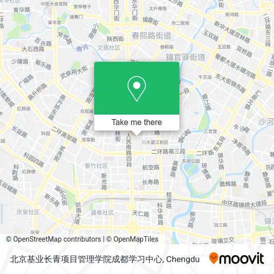 北京基业长青项目管理学院成都学习中心 map