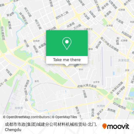 成都市市政(集团)城建分公司材料机械租赁站-北门 map