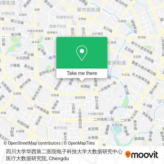 四川大学华西第二医院电子科技大学大数据研究中心医疗大数据研究院 map