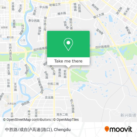 中胜路/成自泸高速(路口) map