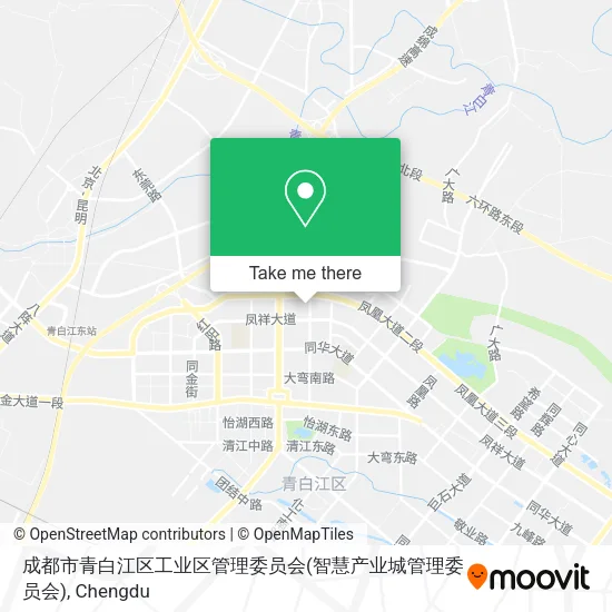 成都市青白江区工业区管理委员会(智慧产业城管理委员会) map