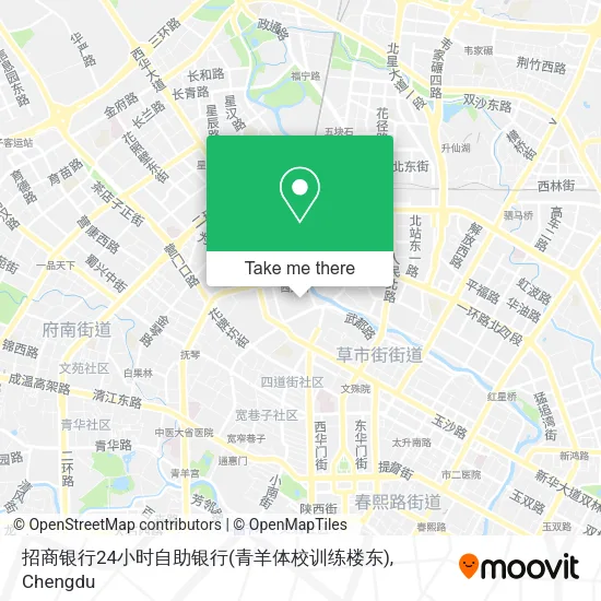 招商银行24小时自助银行(青羊体校训练楼东) map