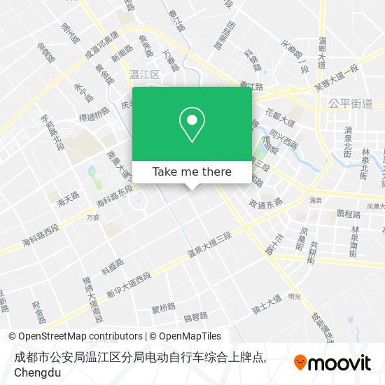 成都市公安局温江区分局电动自行车综合上牌点 map