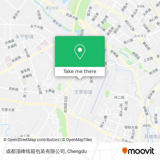成都顶峰纸箱包装有限公司 map