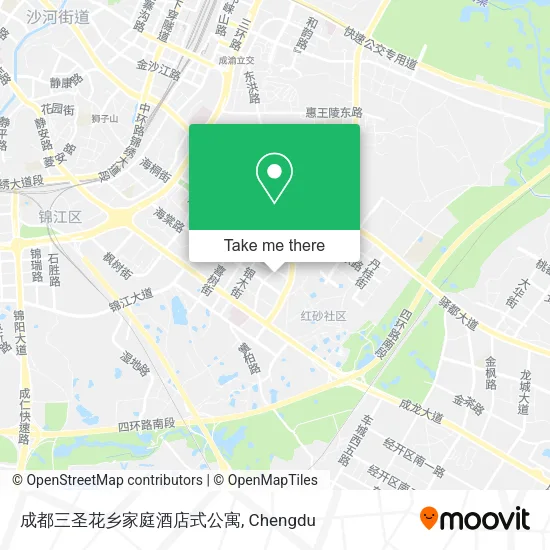 成都三圣花乡家庭酒店式公寓 map