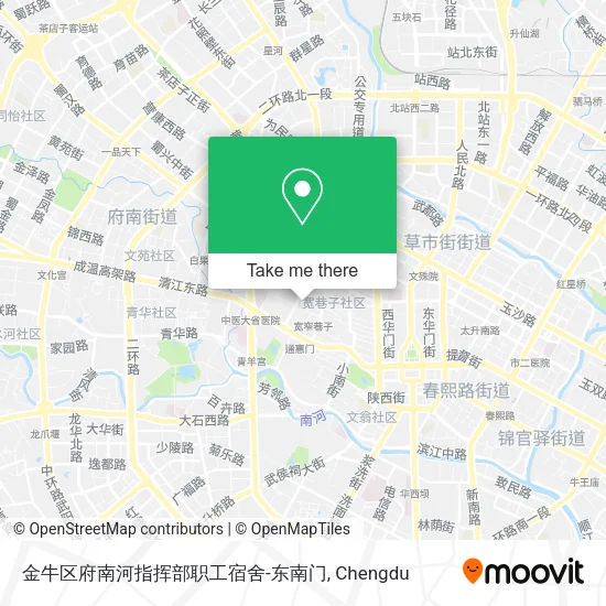 金牛区府南河指挥部职工宿舍-东南门 map