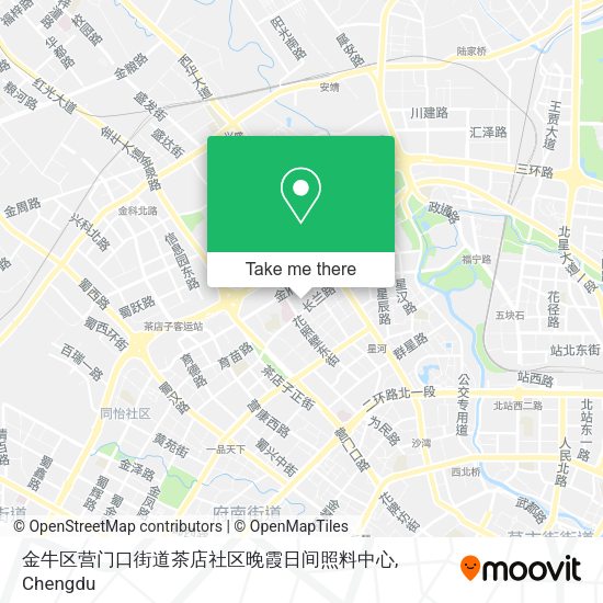 金牛区营门口街道茶店社区晚霞日间照料中心 map