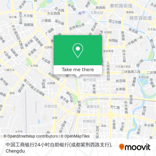 中国工商银行24小时自助银行(成都紫荆西路支行) map