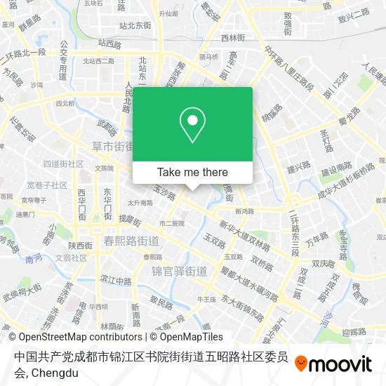 中国共产党成都市锦江区书院街街道五昭路社区委员会 map
