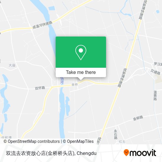 双流去农资放心店(金桥桥头店) map