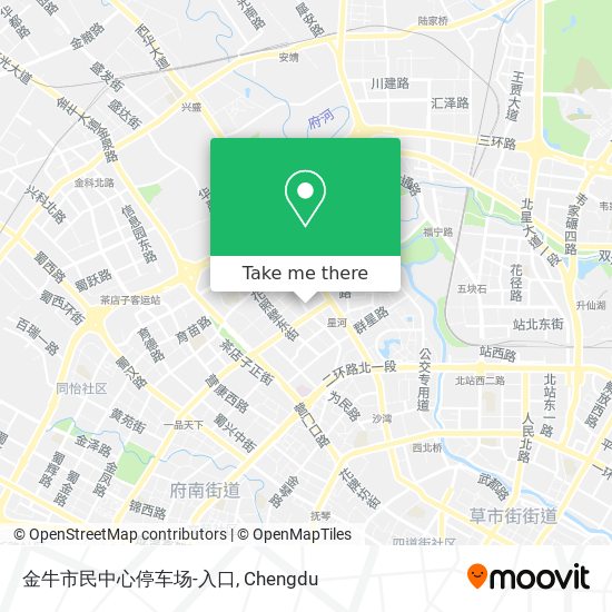 金牛市民中心停车场-入口 map