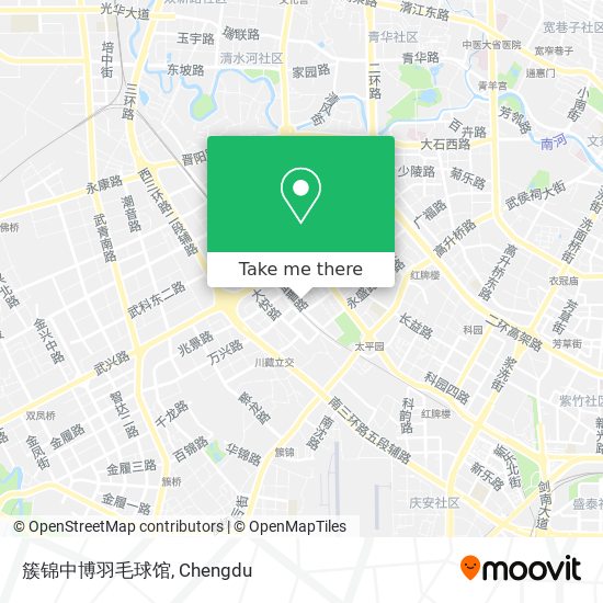 簇锦中博羽毛球馆 map