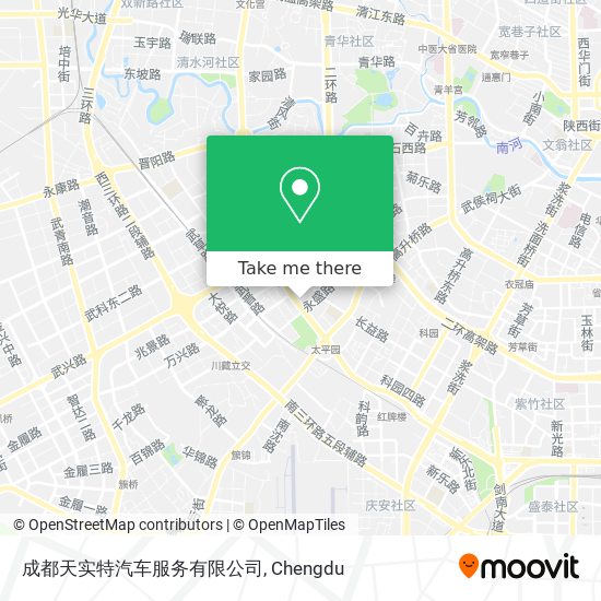 成都天实特汽车服务有限公司 map