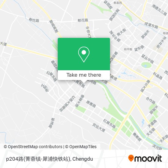 p204路(菁蓉镇-犀浦快铁站) map