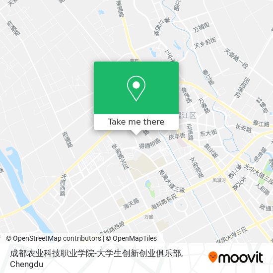 成都农业科技职业学院-大学生创新创业俱乐部 map