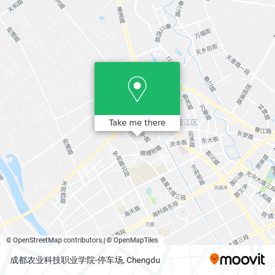 成都农业科技职业学院-停车场 map