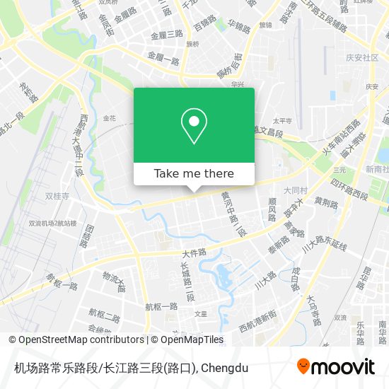 机场路常乐路段/长江路三段(路口) map