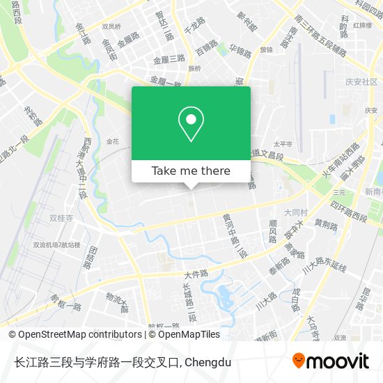 长江路三段与学府路一段交叉口 map