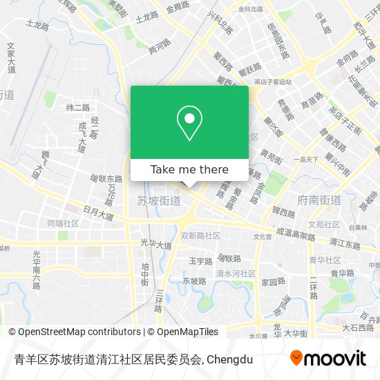 青羊区苏坡街道清江社区居民委员会 map