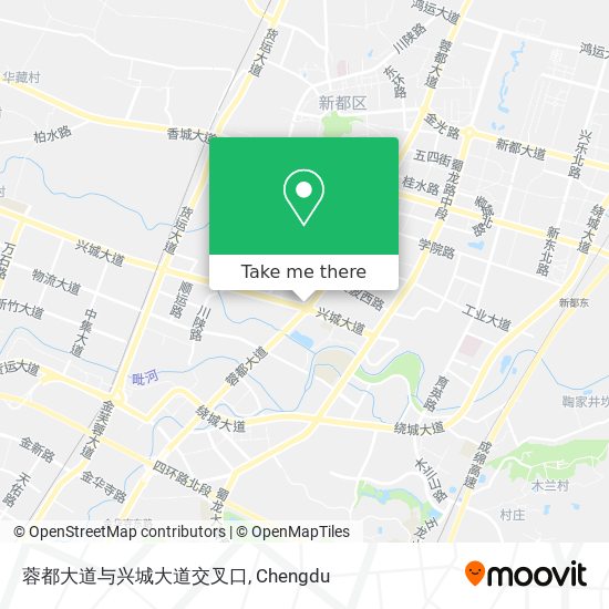蓉都大道与兴城大道交叉口 map