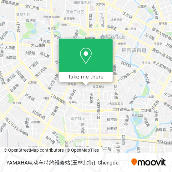 YAMAHA电动车特约维修站(玉林北街) map