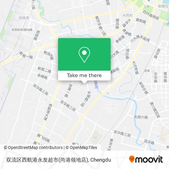 双流区西航港永发超市(尚港领地店) map