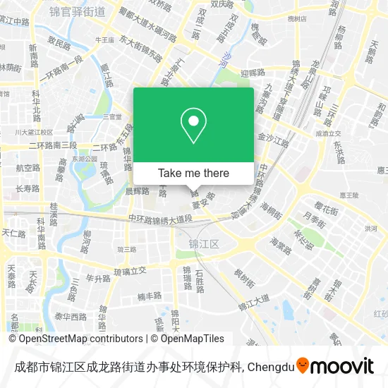 成都市锦江区成龙路街道办事处环境保护科 map