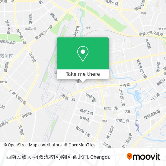 西南民族大学(双流校区)南区-西北门 map