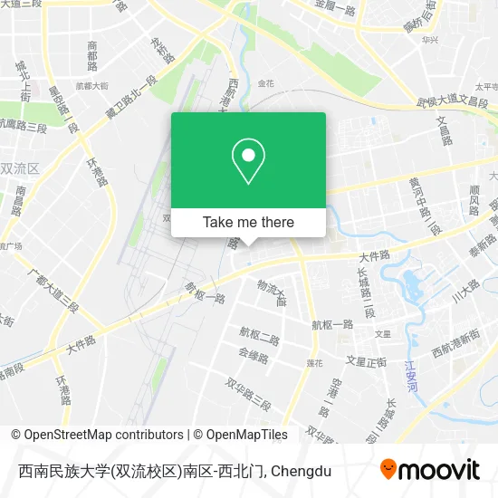 西南民族大学(双流校区)南区-西北门 map