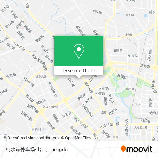 纯水岸停车场-出口 map
