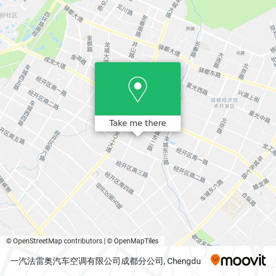 一汽法雷奥汽车空调有限公司成都分公司 map
