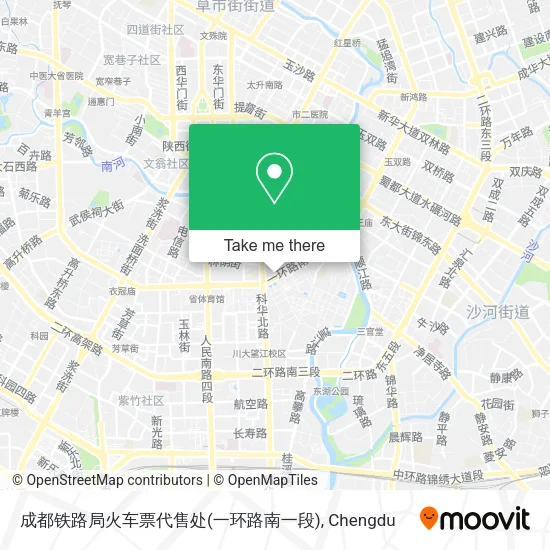 成都铁路局火车票代售处(一环路南一段) map