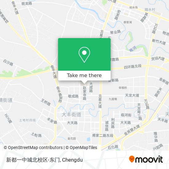 新都一中城北校区-东门 map