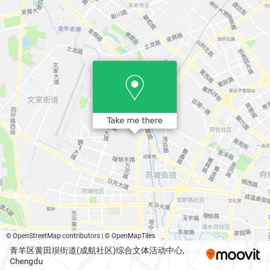 青羊区黄田坝街道(成航社区)综合文体活动中心 map