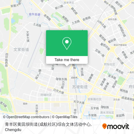 青羊区黄田坝街道(成航社区)综合文体活动中心 map