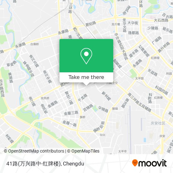 41路(万兴路中-红牌楼) map