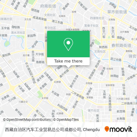 西藏自治区汽车工业贸易总公司成都公司 map