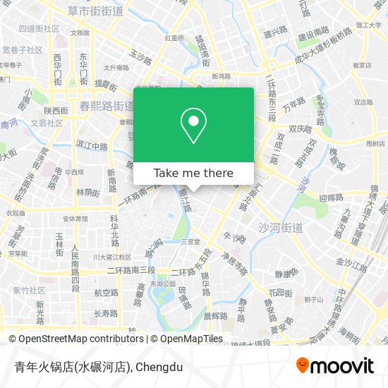 青年火锅店(水碾河店) map