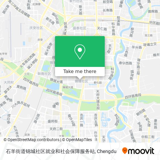 石羊街道锦城社区就业和社会保障服务站 map