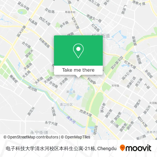 电子科技大学清水河校区本科生公寓-21栋 map