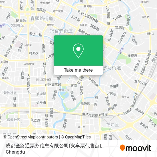 成都全路通票务信息有限公司(火车票代售点) map