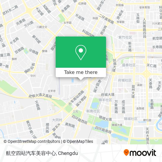 航空四站汽车美容中心 map