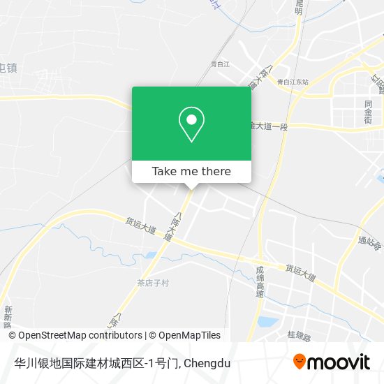 华川银地国际建材城西区-1号门 map