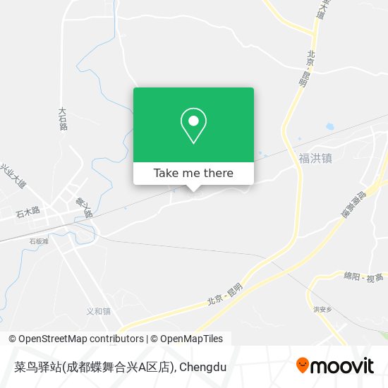 菜鸟驿站(成都蝶舞合兴A区店) map